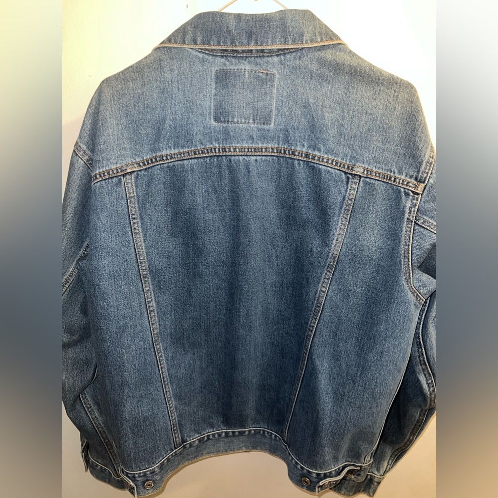 Levi Strauss Signature Standard Trucker  Jean Blue Denim Jacket Men's Size Lg. - Picture 8 of 11